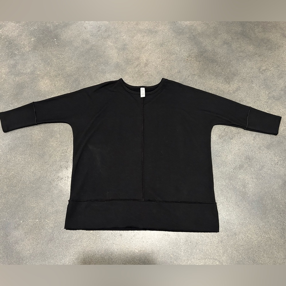 Spanx Top Perfect Length Dolman 3/4 Sleeve Top Black Relaxed women’s size small